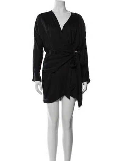 Pre-owned L'academie V-neck Mini Dress In Multi