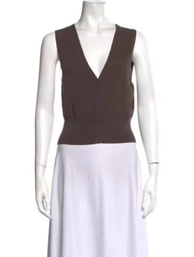 Pre-owned L'academie V-neck Sweater In Black