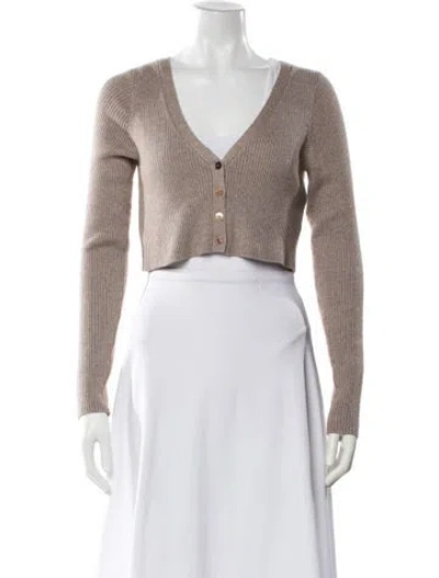 Pre-owned L'academie V-neck Sweater In Gray
