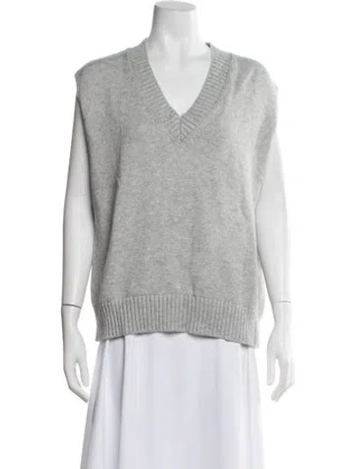 Pre-owned L'academie V-neck Sweater In Grey