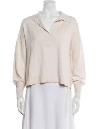 Pre-owned L'academie V-neck Sweater In Neutral