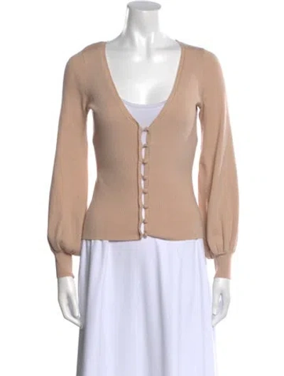 Pre-owned L'academie V-neck Sweater In Neutral