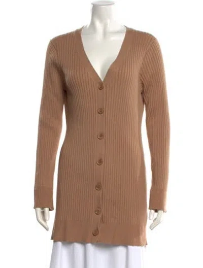 Pre-owned L'academie V-neck Sweater In Neutral
