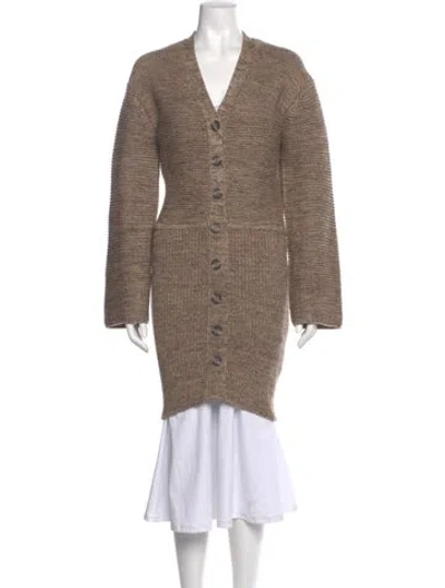 Pre-owned L'academie V-neck Sweater In Neutral