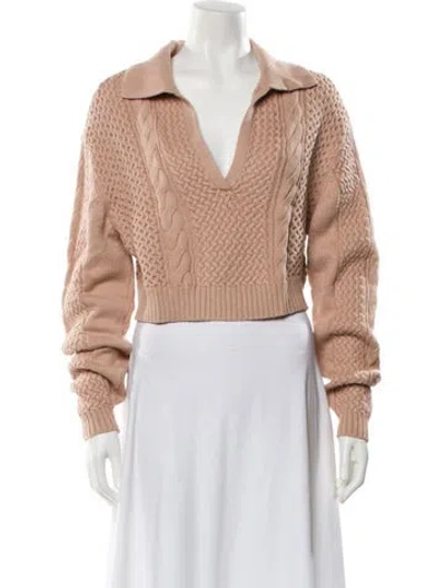 Pre-owned L'academie V-neck Sweater In Pink