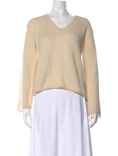 Pre-owned L'academie V-neck Sweater W/ Tags In Neutral