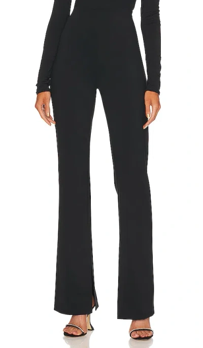 L'academie Anouka Knit Slim Pant In Black