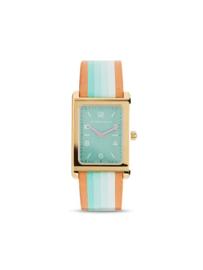 Lacalifornienne Gold-plated Steel Daybreak Watch In Green