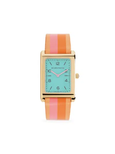Lacalifornienne Pink Daybreak Leather Watch
