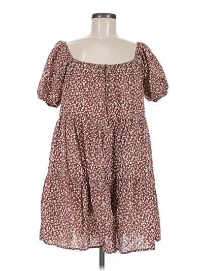 Pre-owned Lacausa Casual Dress In Brown