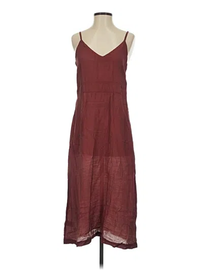 Pre-owned Lacausa Casual Dress In Burgundy