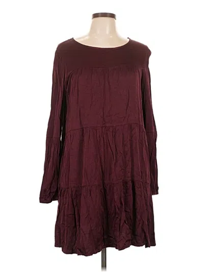 Pre-owned Lacausa Casual Dress In Burgundy