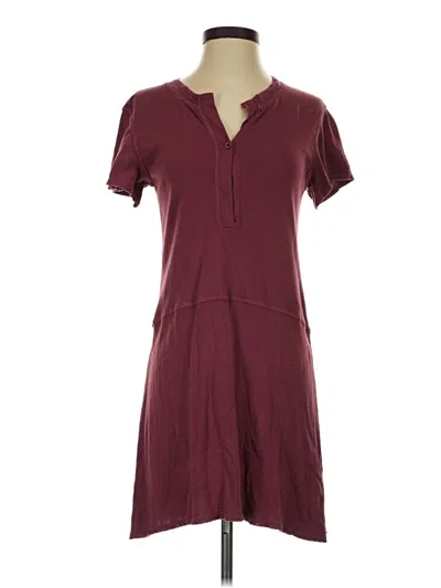 Pre-owned Lacausa Casual Dress In Burgundy