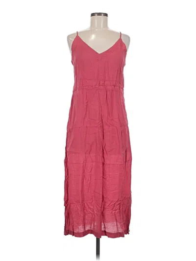 Pre-owned Lacausa Casual Dress In Burgundy