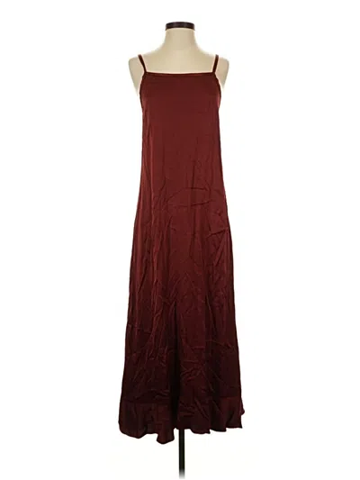 Pre-owned Lacausa Casual Dress In Burgundy