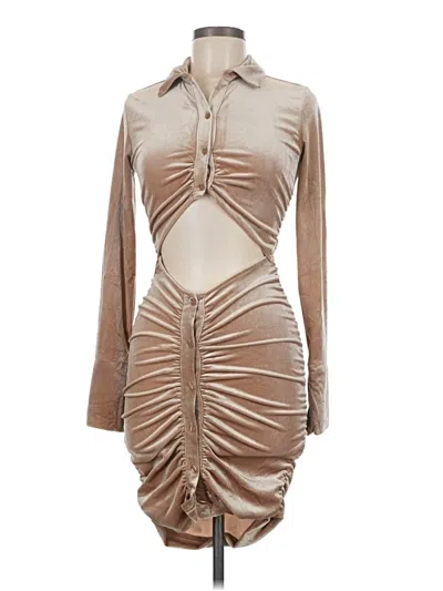 Pre-owned Lacausa Cocktail Dress In Tan