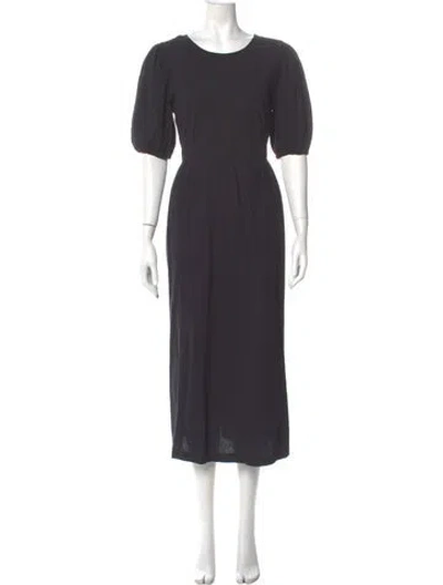 Pre-owned Lacausa Crew Neck Long Dress W/ Tags In Gray