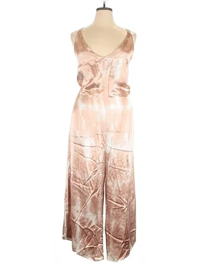 Pre-owned Lacausa Jumpsuit In Tan