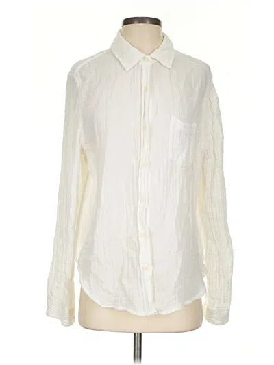 Pre-owned Lacausa Long Sleeve Button Down Shirt In Ivory