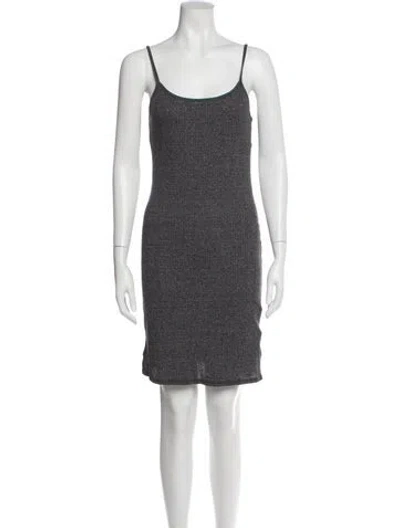 Pre-owned Lacausa Scoop Neck Mini Dress W/ Tags In Gray