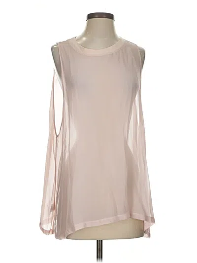 Pre-owned Lacausa Sleeveless Blouse In White