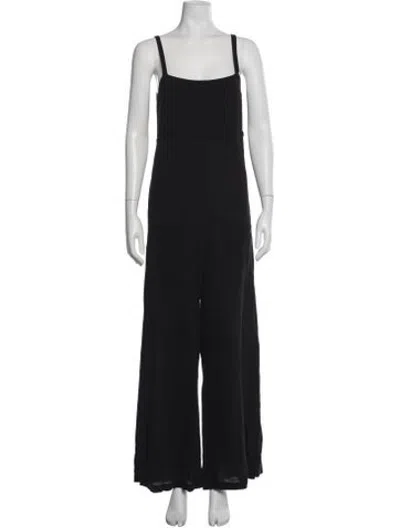 Pre-owned Lacausa Square Neckline Jumpsuit In Blue