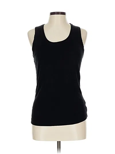 Pre-owned Lacausa Tank Top Black Halter Neckline Tops