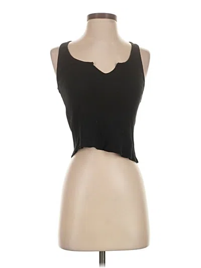 Pre-owned Lacausa Tank Top Black Strapless Neckline Tops