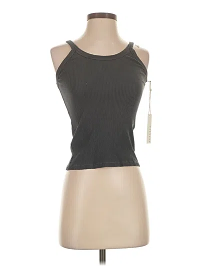 Lacausa Tank Top Gray Halter Neckline Tops