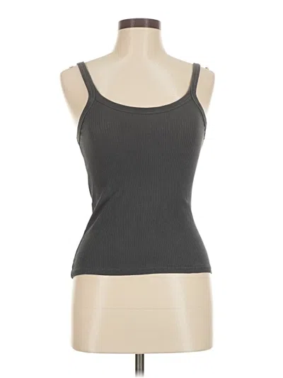 Pre-owned Lacausa Tank Top Gray Strapless Neckline Tops
