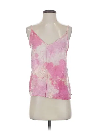 Pre-owned Lacausa Tank Top Pink Halter Neckline Tops