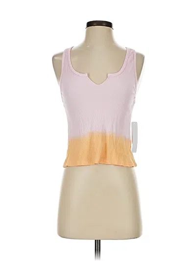 Pre-owned Lacausa Tank Top Pink Strapless Neckline Tops