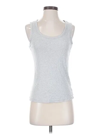 Pre-owned Lacausa Tank Top Silver Halter Neckline Tops
