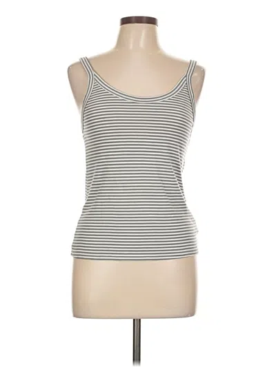 Pre-owned Lacausa Tank Top White Strapless Neckline Tops