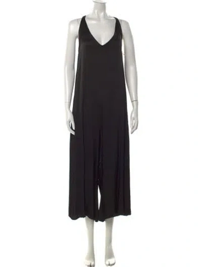 Pre-owned Lacausa V-neck Jumpsuit In Black