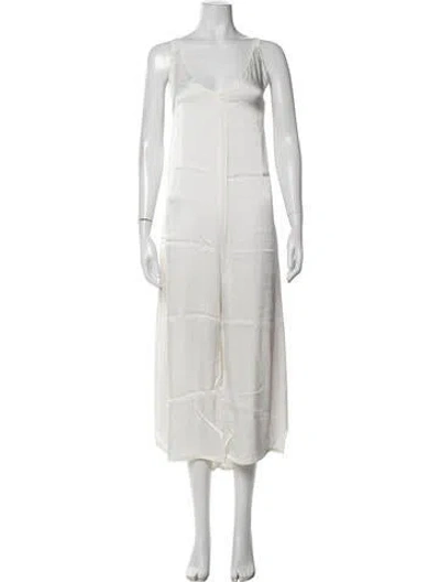 Pre-owned Lacausa V-neck Jumpsuit In Grey