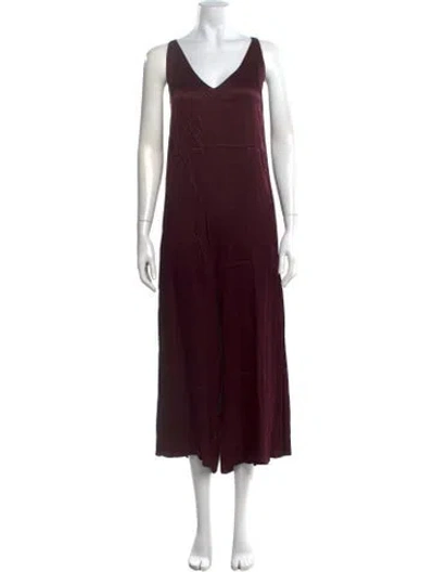 Pre-owned Lacausa V-neck Jumpsuit In Purple