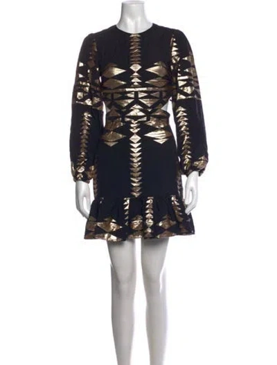 Pre-owned Lace The Label Graphic Print Mini Dress In Black