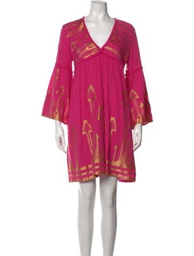 Pre-owned Lace The Label Graphic Print Mini Dress W/ Tags In Pink
