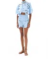 Lace The Label Koufonisi Short Sleeve Top In Light Blue In Blue