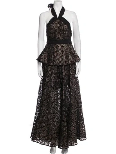 Pre-owned Lace The Label Lace Pattern Glitter Accents Skirt Set W/ Tags In Black