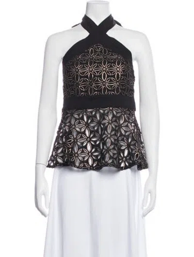 Pre-owned Lace The Label Lace Pattern Halterneck Top In Multicolor