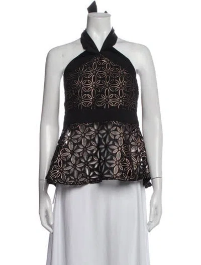 Pre-owned Lace The Label Lace Pattern Halterneck Top W/ Tags In White