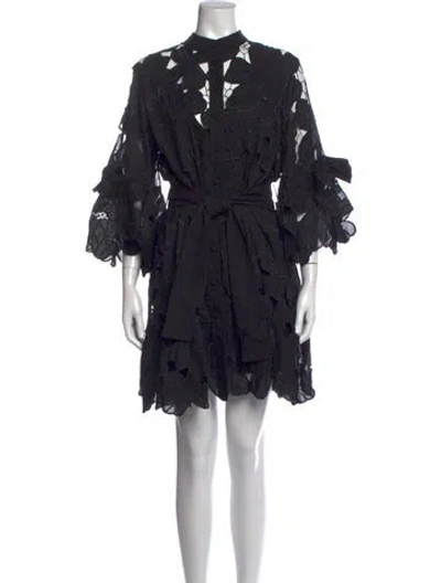 Pre-owned Lace The Label Lace Pattern Mini Dress W/ Tags In Black