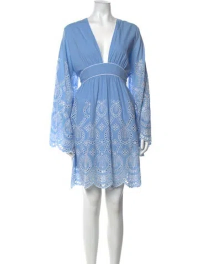 Pre-owned Lace The Label Lace Pattern Mini Dress W/ Tags In Blue