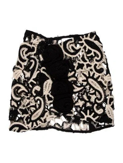 Pre-owned Lace The Label Lace Pattern Mini Skirt In Black