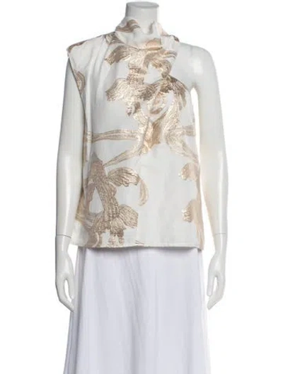 Pre-owned Lace The Label Lace Pattern Sleeveless Top W/ Tags In White