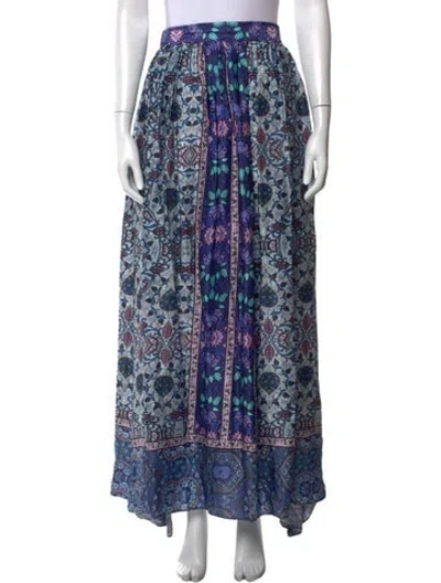 Pre-owned Lace The Label Printed Long Skirt In Blue