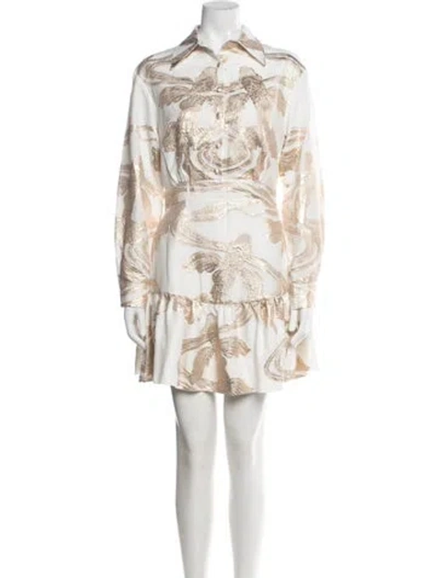 Pre-owned Lace The Label Printed Mini Dress In Neutral