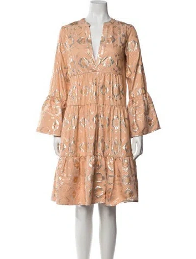 Pre-owned Lace The Label Printed Mini Dress W/ Tags In Orange